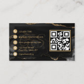 Lash Technician QR Code Black Gold Agaat Luxury Visitekaartje (Achterkant)
