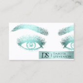 Lash-technicus | Luxe turquoise Blauwgroen groen Visitekaartje (Voorkant)