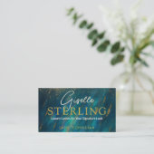 Lash-technicus Opal Stone QR-code Groen Visitekaartje (Staand voorkant)