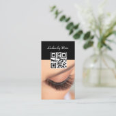 Lash-technicus QR-code fotocollage Visitekaartje (Staand voorkant)