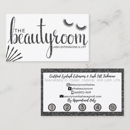 Lash-technicus Visitekaartje (Voorkant / Achterkant)