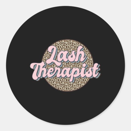 Lash Therapeut Wimper Stylist Lash Tech Ronde Sticker (Voorkant)
