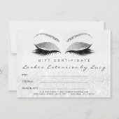 Lash White Silver Makeup Certificate Gift Glitter (Voorkant)