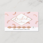 Lashed Text Lashes Pattern Pink/Roos Gold Loyalty (Voorkant)