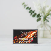 Lashelm Logo | Vonken | Metallisch Visitekaartje (Staand voorkant)