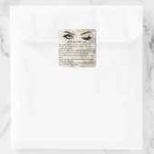 Lashes AFTERCARE INSTRUCTIES Sticker (Tas)