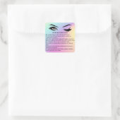 Lashes AFTERCARE INSTRUCTIES Sticker (Tas)
