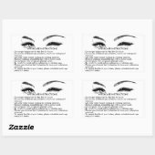 Lashes AFTERCARE INSTRUCTIES Sticker (Vel)