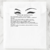 Lashes AFTERCARE INSTRUCTIES Sticker (Tas)
