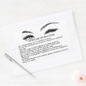 Lashes AFTERCARE INSTRUCTIES Sticker (Envelop)
