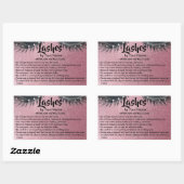 Lashes AFTERCARE INSTRUCTIES Sticker (Vel)