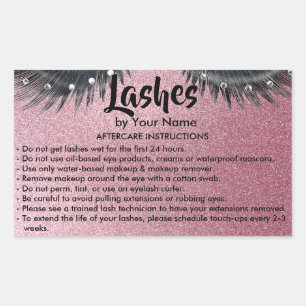 Lashes AFTERCARE INSTRUCTIES Sticker