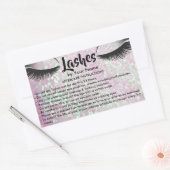 Lashes AFTERCARE INSTRUCTIES Sticker (Envelop)
