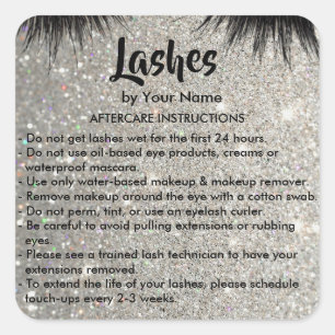 Lashes AFTERCARE INSTRUCTIES Sticker