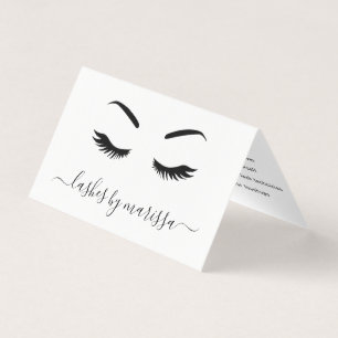 Lashes Aftercare Minimalist Black and White Visitekaartjes