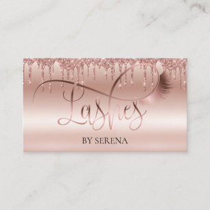 Lashes Beauty Makeup Girl Lash Driving Gold Visitekaartje