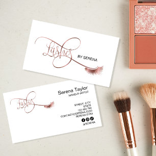 Lashes Beauty Makeup Girl Lash Extension Elegant B Visitekaartje