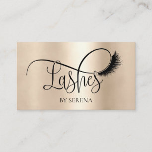 Lashes Beauty Makeup Girl Lash Gold foil Visitekaartje