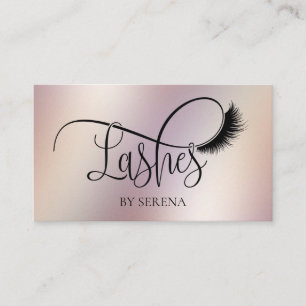 Lashes Beauty Makeup Girl Lash Holographic Foil Visitekaartje