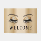 Lashes Beauty Salon Modern Gold Welkom Deurmat (Voorkant)