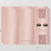 Lashes Beauty Salon Roos Gold Tri-Fold Bruchures (Voorkant / Achterkant)