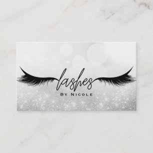 Lashes Black Eyelashes Extensions Makeup Sparkle Visitekaartje