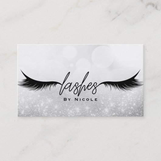 Lashes Black Wimpers Extensions Make-up Sparkle Visitekaartje (Voorkant)
