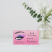 Lashes Brows Beauty Make-up Glitter Visitekaartje (Staand voorkant)