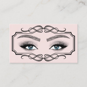 Lashes Brows Beauty Salon Blush Pink Visitekaartje
