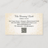 *~* Lashes Brows Extensions Gold Glitter QR Visitekaartje (Achterkant)