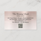 *~* Lashes Brows Extensions QR Metal PEACH BRONZE Visitekaartje (Achterkant)