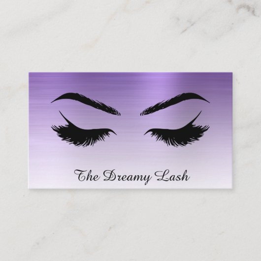 *~* Lashes Brows Extensions QR Metal ROYAL PAARS Visitekaartje (Voorkant)