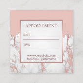 Lashes Brows Make-up Artiest Roos Goud Marmer Afsprakenkaartje (Achterkant)