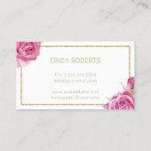 Lashes & Brows Makeup Artiest Floral Visitekaartje (Achterkant)