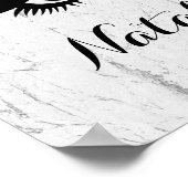 Lashes & Brows Makeup Artist Beauty Salon Marble Poster (Hoek)