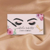 Lashes Brows Makeup Artist Blush Floral Eyelash Visitekaartje