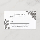 Lashes Brows Makeup Artist Botanical Appointes Visitekaartje (Achterkant)