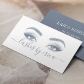 Lashes & Brows Makeup Artist Dusty Blue Typografie Visitekaartje