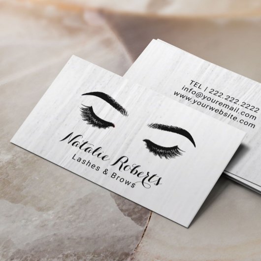 Lashes & Brows Makeup Artist Elegant Minimalist Visitekaartje