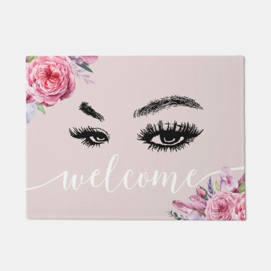 Lashes & Brows Makeup Artist Floral Salon Welkom Deurmat (Voorkant)