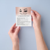 Lashes & Brows Makeup Artist Natercare Instruction Flyer (Hand)