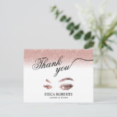 Lashes Brows Makeup Artist Roos Gold Hartelijk dan Briefkaart (Staand voorkant)
