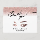 Lashes Brows Makeup Artist Roos Gold Hartelijk dan Briefkaart (Voorkant)