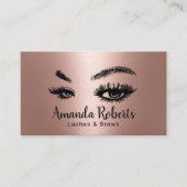 Lashes & Brows Makeup Artist Roos Gold Metallic Visitekaartje (Voorkant)
