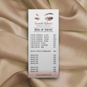 Lashes Brows Makeup Artist Roos Gold Price List Reclamekaart