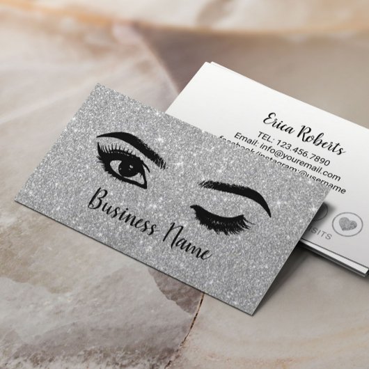 Lashes Brows Makeup Artist Silver Glitter Loyalty