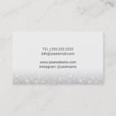 Lashes & Brows Makeup Artist Silver Glitter Salon Visitekaartje (Achterkant)