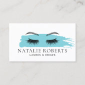 Lashes Brows Makeup Artist Turquoise Brusbec Visitekaartje (Voorkant)