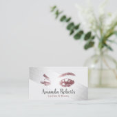 Lashes & Brows Makeup artistieke moderne Silver St Visitekaartje (Staand voorkant)