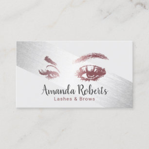 Lashes & Brows Makeup artistieke moderne Silver St Visitekaartje